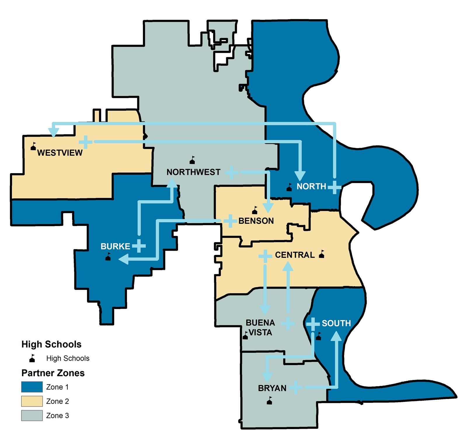 High School Partner Zone Map